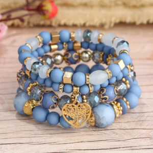 4Pcs Acrylic Beads Chain Bracelet